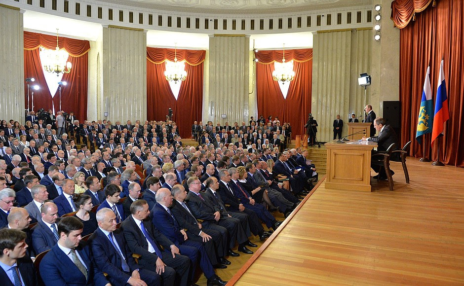 Addressing a meeting of Russian Federation ambassadors and permanent envoys.