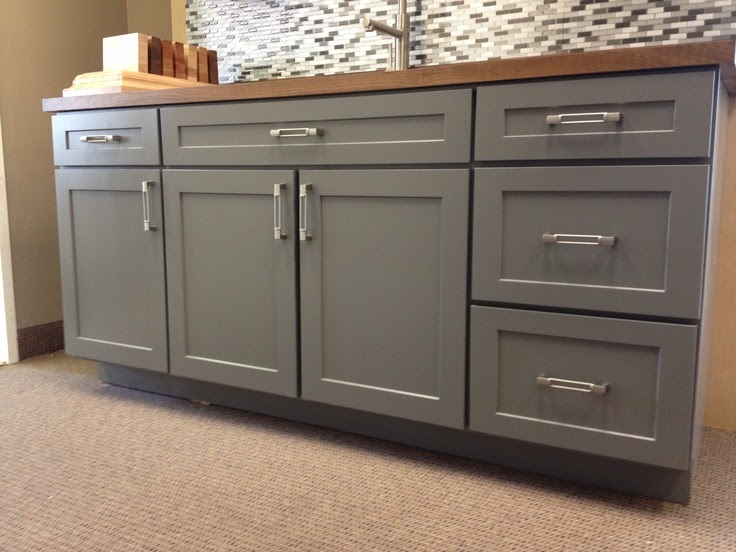 Armstrong Cabinets Trevant 5 Piece Door Style In The Slate Painted
