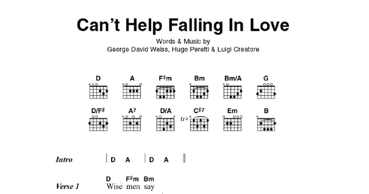 I Cant Help Falling In Love Chords - Smithcoreview