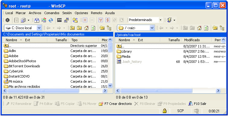 how to set up winscp for iphone 4