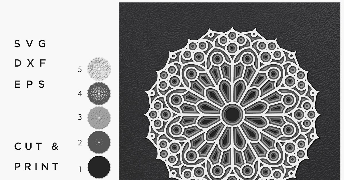Mandala Layered Jeep Svg - Layered SVG Cut File