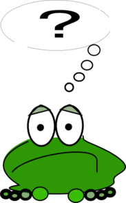 Frog With A Question clip art