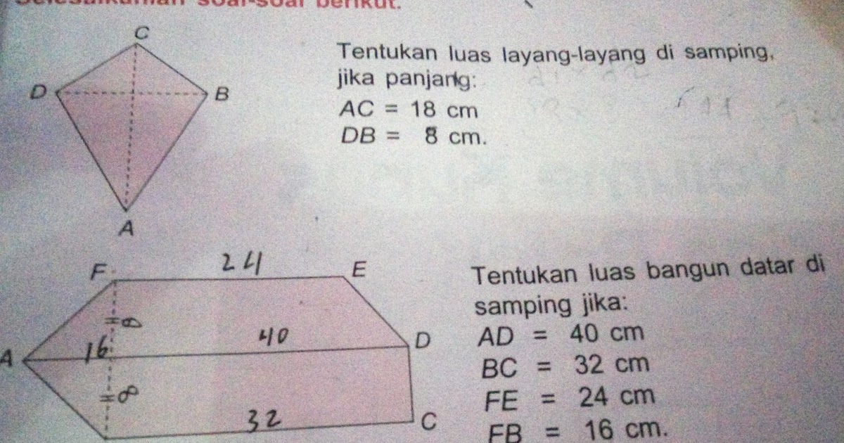 Rumus Luas Trapesium Dan Layang Layang Rumus Matematika