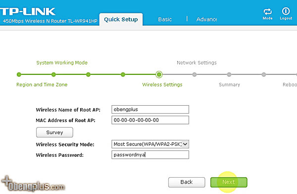 Setting TP-LINK TL-WR941HP Wifi Range Extender