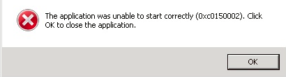 Ошибка при запуске приложения 0xc0150002 windows 7 как исправить
