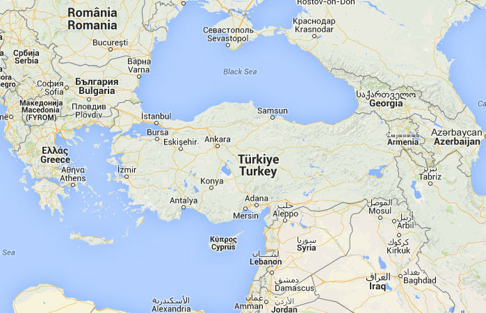 Turquia No Mapa Mundial