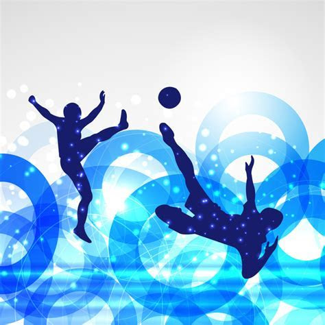 Soccer poster with players on circles bokeh background Soccer poster with players on circles bokeh background