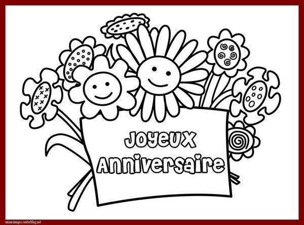 Bon Anniversaire à Colorier