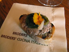 One of many passed hors d'oeuvres