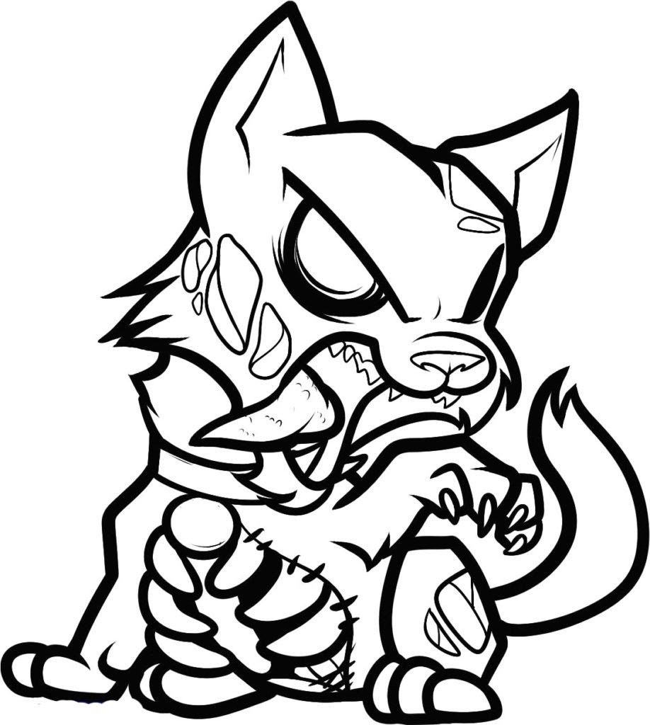Zombie Face Coloring Page : Cartoon Zombie Coloring Pages - Coloring