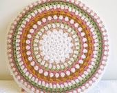 Gladys... ... crochet granny cushion cover