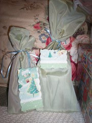 Green gift bags