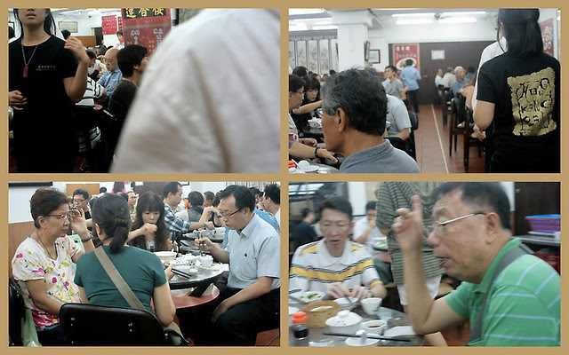 Busy yumcha atmosphere inside Lin Heung (upstairs)