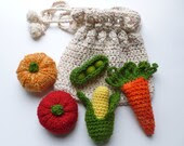 Farmers market veggie set corn on the cob pea pod carrot tomato pumpkin - greenmountain Farmers market veggie set corn on the cob pea pod carrot tomato pumpkin - greenmountain