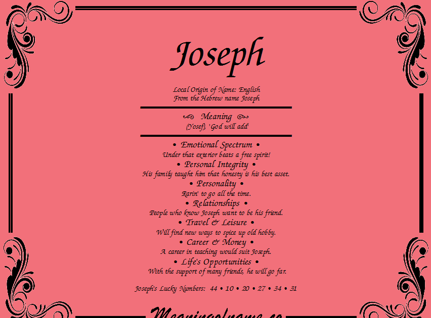 what does the name joseph mean biblically
