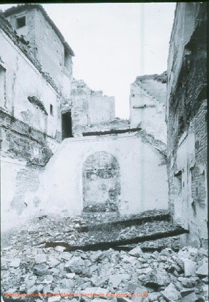 Daños por el incendio provocado en la Guerra Civil en el convento de San Juan de la Penitencia (Toledo)