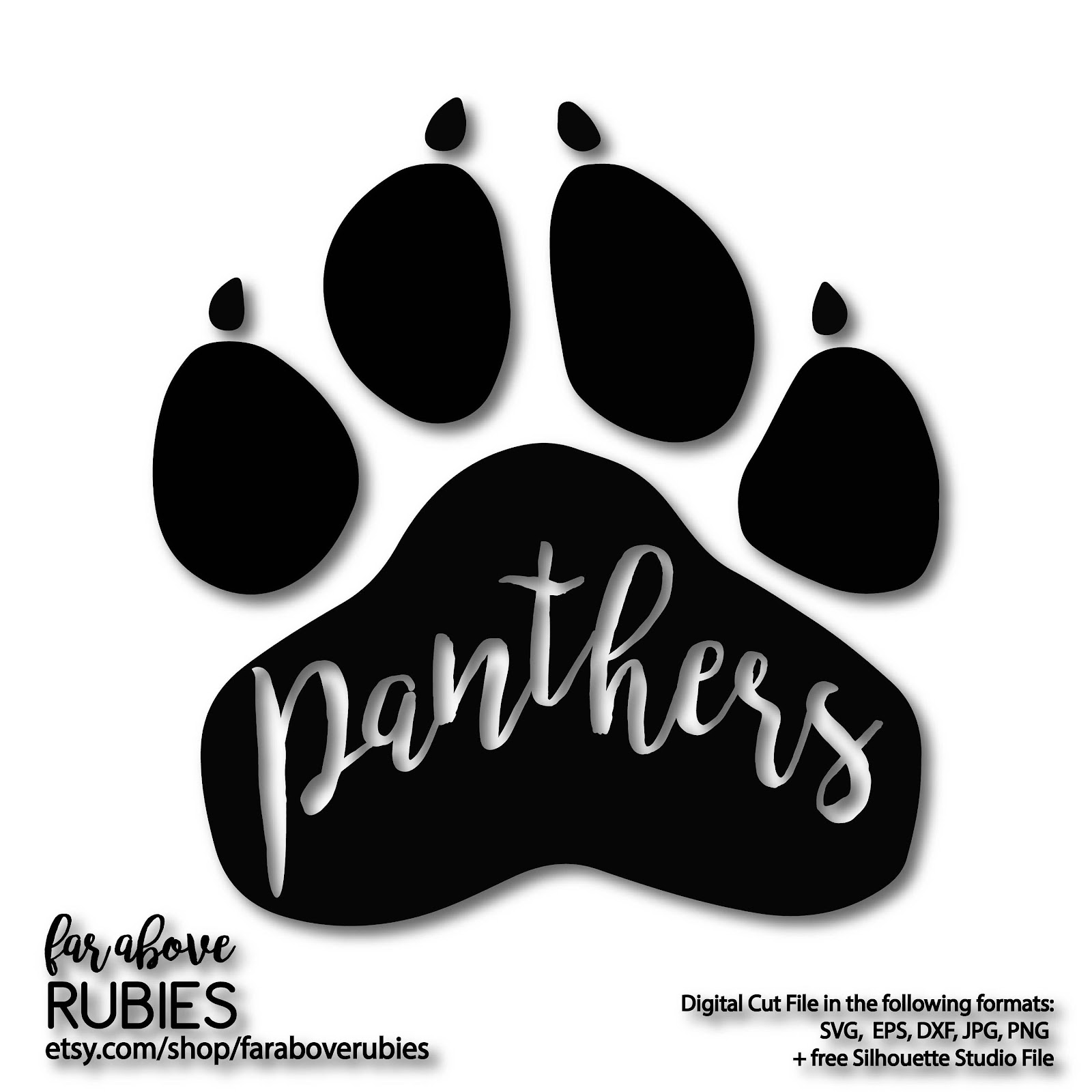 Free Panther Paw Print Svg 329 Svg File For Cricut