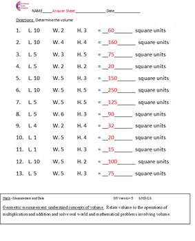 Go Math Common Core Grade 5 Worksheet ~ Geometry - Fifth Grade Common