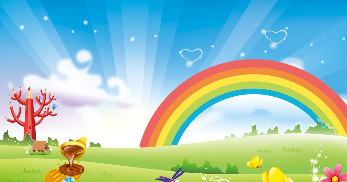 80+ Background Pemandangan Pelangi