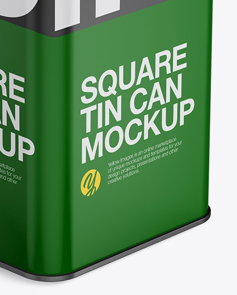 Download Download Matte Square Tin Box Mockup Half Side View PSD - Matte Tin Can Mockup Half Side View In ...