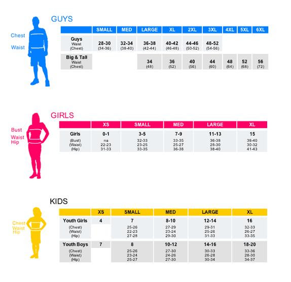 My Juniors Size Chart