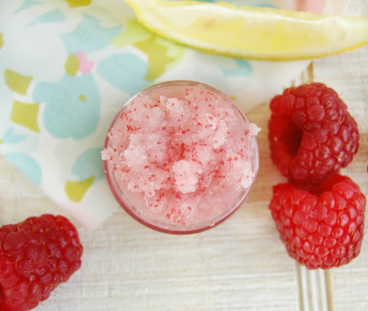 DIY Essential Oil Beauty! I've GOT to try this DIY Raspberry Lemonade Sugar Lip Scrub!! I bet it tastes and feels amazing! - BusyBeingJennifer.com