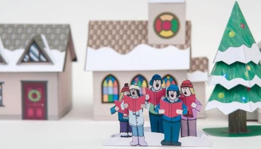 PAPERMAU: Christmas Time - Christmas Village Paper Model - by Brother