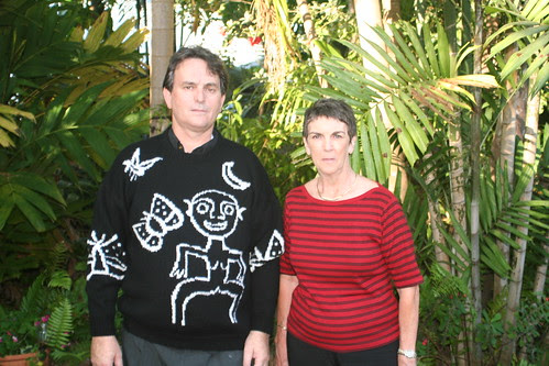 With Jan and my brand new Jimmy Pike jumper