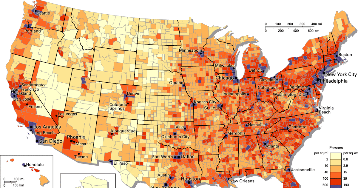 United States Population Map