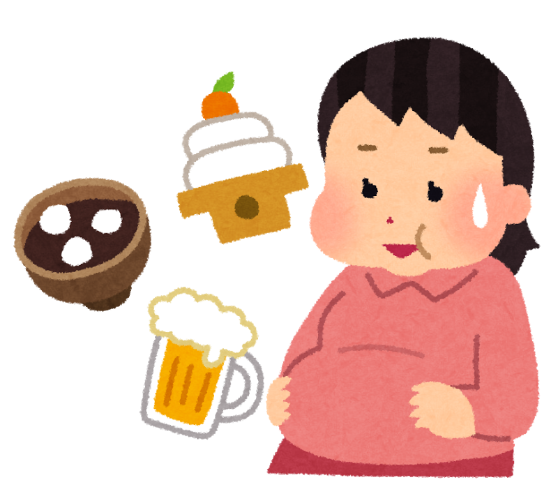 ダウンロード可能 太る イラスト Free Illustration Material