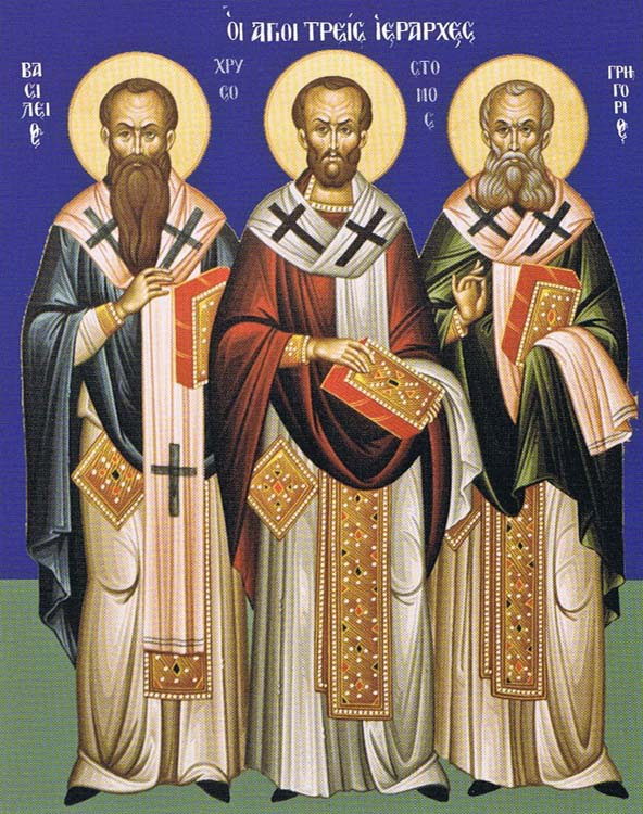 IMG THE THREE HIERARCHS, Sts. Basil the Great, Gregory the Theologian, and John Chrysostom,