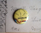 Brooklyn NY Map 1 Inch Button