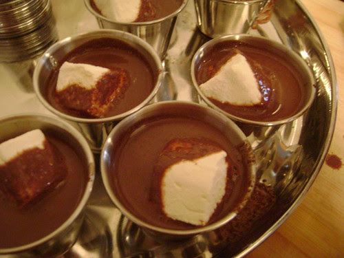 Hot Rose et Chocolat topped with Saffron Marshmallows by CocoaNymph