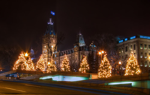 Chrismas Parliament - An HDR of the Quebec Parliament