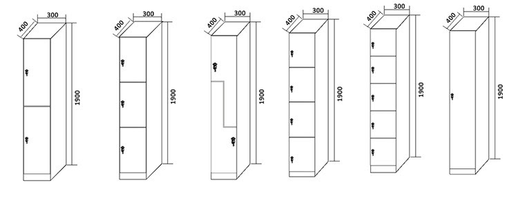 Размеры шкафчиков для раздевалки на производстве
