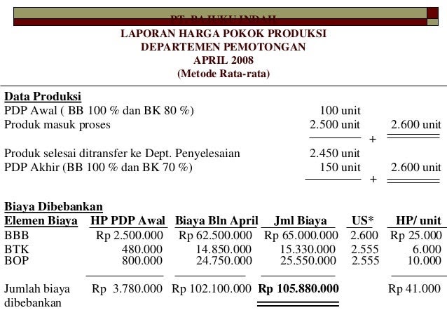 Contoh Soal Metode Harga Pokok Pesanan 2 Departemen Contoh Soal Terbaru