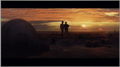 The end scene of Star Wars III