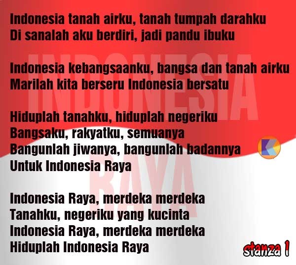 Lirik Indonesia Raya Lengkap - Lirik Lagu Indonesia Raya 1, 2, dan 3