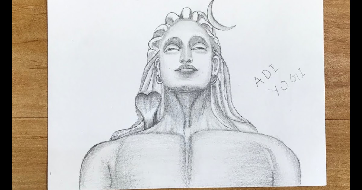 Adiyogi Drawing : Check out inspiring examples of adiyogi artwork on