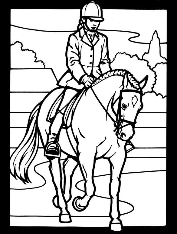 Coloring Pages Of Horses Barrel Racing - coloringpages2019