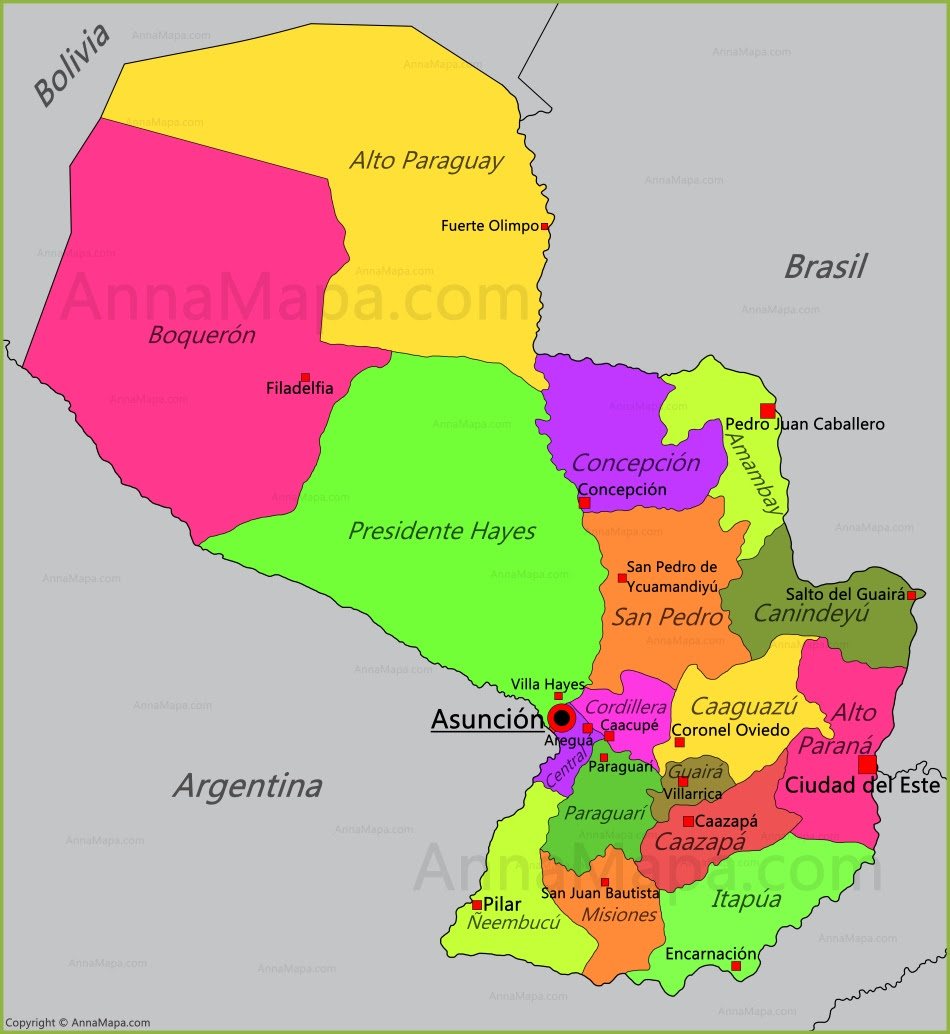 View Capitales Mapa Del Paraguay Con Sus Departamentos Images