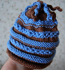 BrownBlue Baby Hat