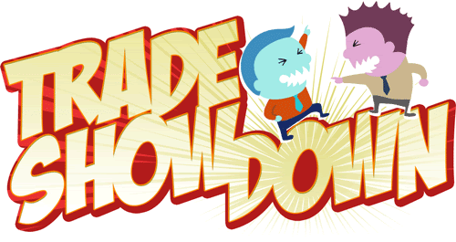TradeShowdown by Daniel Solis is a dice fighting game using real business cards as your fighters.