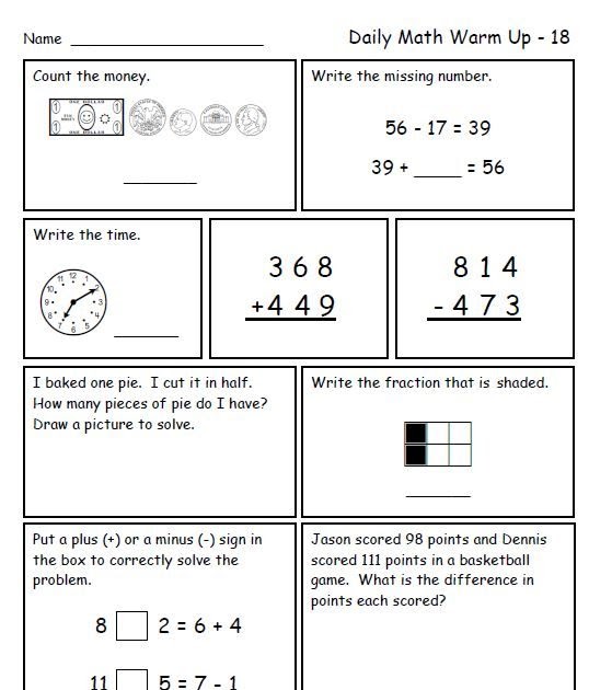 Sample Math Problems For Grade 2 - Travis Patton's Math Worksheets