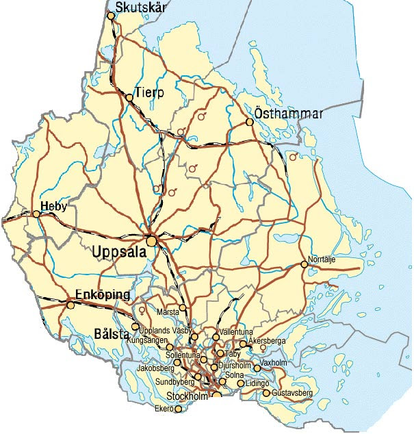 Karta Över Uppland | Sverigekarta