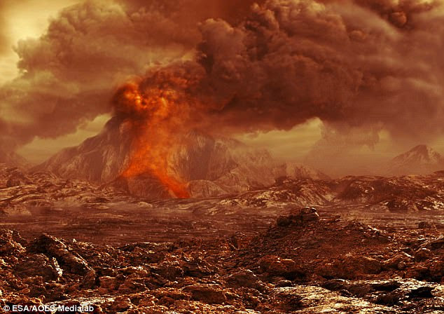 Experts say there is a one in 700,000 annual chance of a volcanic eruption at the site. Pictured is an artist's impression