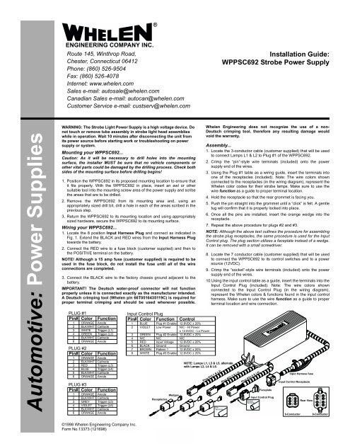 Whelen Strobe Power Supply Wiring Diagram - Free Wiring Diagram