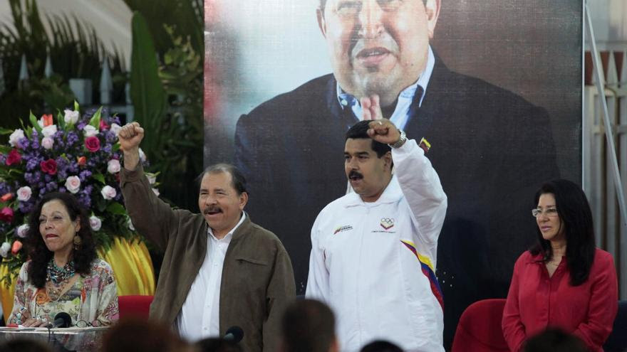 El presidente de Nicaragua, Daniel Ortega, y su homólogo venezolano, Nicolás Maduro, en Managua. (Confidencial)
