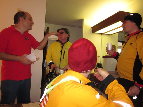 Marcello and riders at the Newberg control