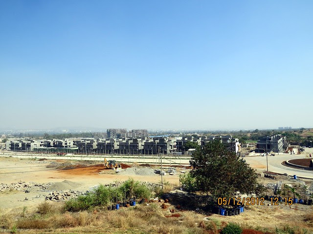 2nd, 6th & 7th Avenue from the viewing point on the Patio of the Site Office - Development in the 1st Year - Kolte-Patil Life Republic Marunji, Hinjewadi - Kasarsai Road, Pune 411057